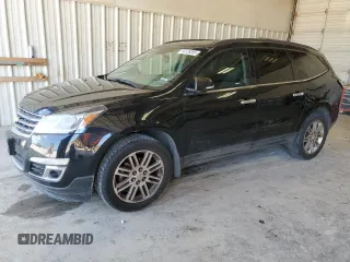 2015 Chevrolet Traverse LT z VIN 1GNKRGKD8FJ156868, wystawiony jako Copart lot #54138385 z przebiegiem 142 051 mil mil oraz Czysty tytuł • Clean title. Historia ofert i sprzedaży dostępna na DreamBid. Obrazek 1.