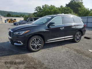 2019 Infiniti QX60 Luxe with VIN 5N1DL0MM2KC516296, listed as a Copart auction lot 63021455 with 58,203 mi miles and Salvage title. Bid and sale history available at DreamBid. Image 1.
