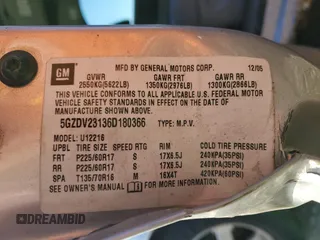 2006 Saturn Relay 3 z VIN 5GZDV23136D180366, wystawiony jako Copart lot #84109144 z przebiegiem 198 201 mil mil oraz Szkoda całkowita • Salvage title. Historia ofert i sprzedaży dostępna na DreamBid. Obrazek 14.