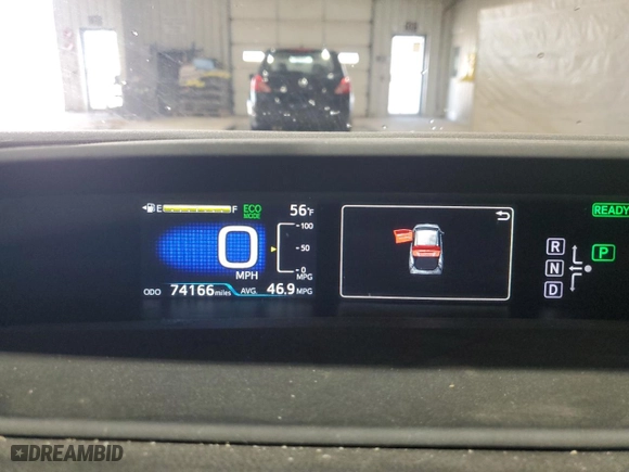 2017 Toyota Prius Two with VIN JTDKARFU0H3041193, listed as a Copart auction lot 53098965 with 74,166 mi miles and Salvage Title. Bid and sale history available at carsss.com. Image 9.