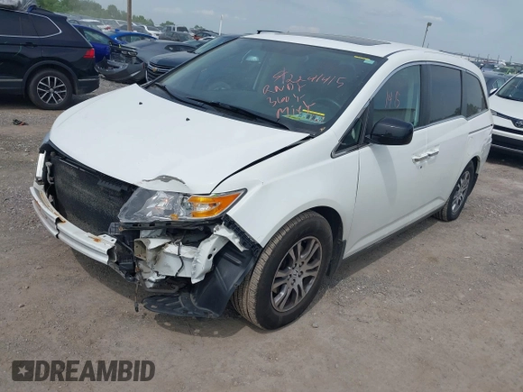 2012 Honda Odyssey EX-L with VIN 5FNRL5H62CB059481, listed as a IAAI auction lot 42241415 with 135,244 mi miles and . Bid and sale history available at DreamBid. Image 17.