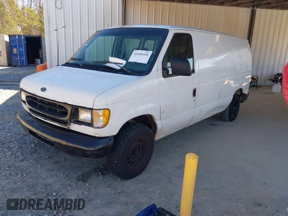 1999 Ford Econoline Cargo with VIN 1FTRE1429XHC29847, listed as a IAAI auction lot 41680406 with 262,002 mi miles. Bid and sale history available at carsss.com. Image 2.