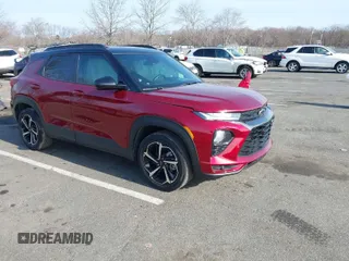 2022 Chevrolet TrailBlazer RS with VIN KL79MTSL5NB122107, listed as a IAAI auction lot 41794000 with 34,831 mi miles. Bid and sale history available at carsss.com. Image 1.