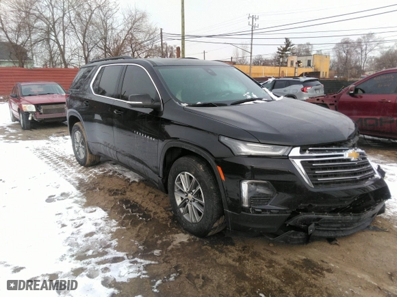 2023 Chevrolet Traverse LT Cloth with VIN 1GNERGKW1PJ172832, listed as a IAAI auction lot 41553672 with 26,184 mi miles. Bid and sale history available at carsss.com. Image 1.