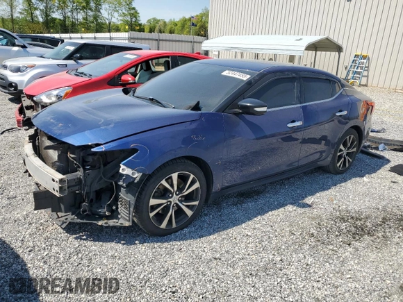 2017 Nissan Maxima SV with VIN 1N4AA6APXHC453803, listed as a Copart auction lot 52447455 with 132,270 mi miles and Salvage title. Bid and sale history available at DreamBid. Image 1.