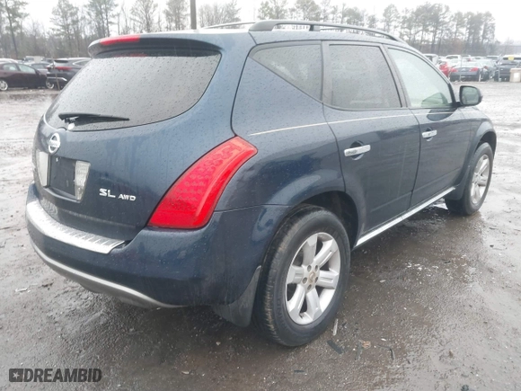 2007 Nissan Murano SL with VIN JN8AZ08W27W656232, listed as a IAAI auction lot 41467560 with 95,489 mi miles. Bid and sale history available at carsss.com. Image 4.