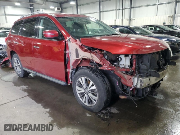 2018 Nissan Pathfinder SL z VIN 5N1DR2MMXJC656198, wystawiony jako Copart lot #85057734 z przebiegiem 144 725 mil mil oraz Szkoda całkowita • Salvage title. Historia ofert i sprzedaży dostępna na DreamBid. Obrazek 4.