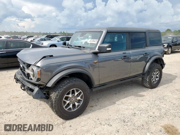 2021 Ford Bronco with VIN 1FMEE5DP3MLB06714, listed as a Copart auction lot 62336425 with 40,947 mi miles and Salvage title. Bid and sale history available at DreamBid. Image 1.