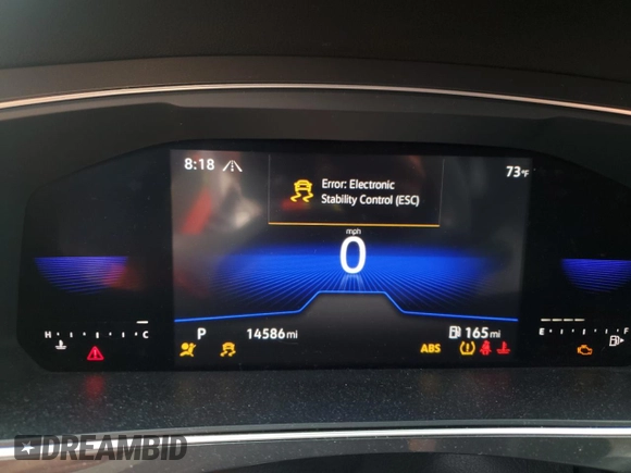 2022 Volkswagen Tiguan S with VIN 3VV0B7AX7NM173857, listed as a Copart auction lot 58382565 with 14,586 mi miles and Salvage title. Bid and sale history available at DreamBid. Image 9.