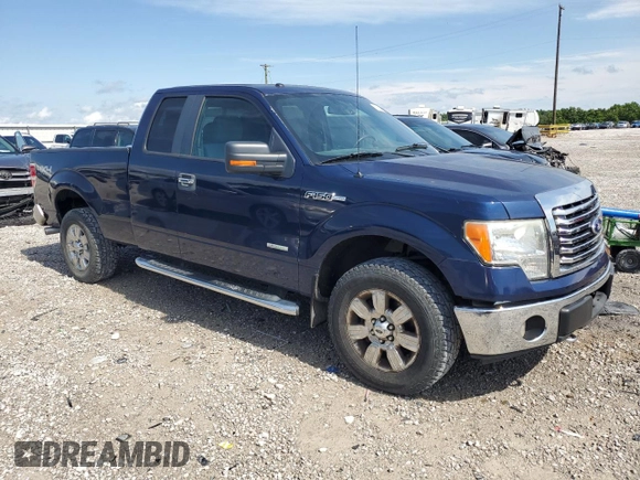 2011 Ford F-150 XL with VIN 1FTFX1ET5BFC44919, listed as a Copart auction lot 58514555 with 166,500 mi miles and Salvage title. Bid and sale history available at DreamBid. Image 4.