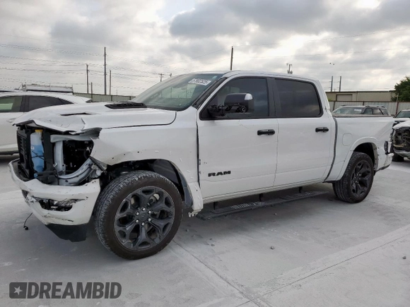 2023 Ram 1500 Limited with VIN 1C6SRFHT7PN564426, listed as a Copart auction lot 57902525 with 14,345 mi miles and Salvage title. Bid and sale history available at DreamBid. Image 1.