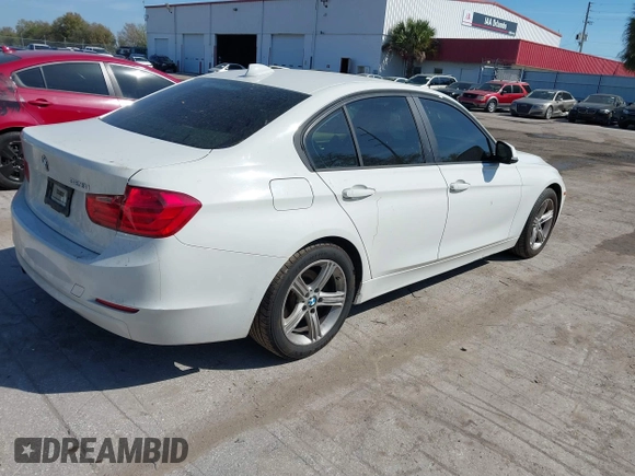 2014 BMW 3 Series 328i with VIN WBA3A5C52EF604861, listed as a IAAI auction lot 41701480 with Not Provided miles. Bid and sale history available at carsss.com. Image 4.