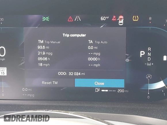 2024 Volvo S60 Core Dark Theme with VIN 7JRL12TK0RG294377, listed as a IAAI auction lot 42337658 with 32,034 mi miles and . Bid and sale history available at DreamBid. Image 15.
