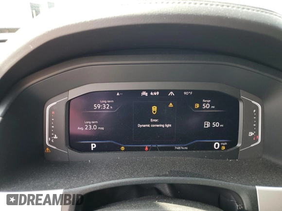 2023 Volkswagen Atlas SEL Premium R-Line with VIN 1V2FR2CA3PC509670, listed as a Copart auction lot 58754925 with 74,874 mi miles and Salvage title. Bid and sale history available at DreamBid. Image 9.