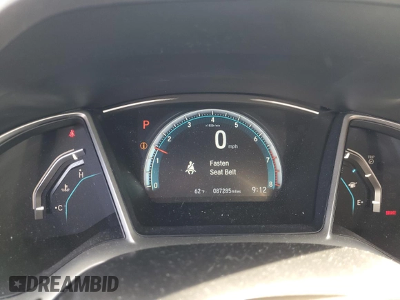 2016 Honda Civic EX with VIN 19XFC2F76GE247963, listed as a Copart auction lot 55530135 with 87,285 mi miles and Salvage Title. Bid and sale history available at DreamBid. Image 9.
