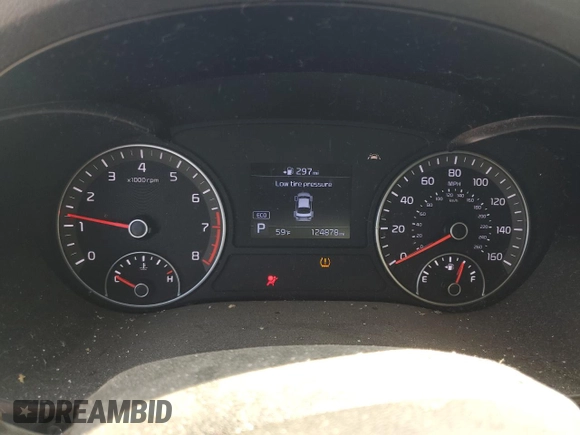 2019 Kia Optima LX with VIN 5XXGT4L33KG277679, listed as a Copart auction lot 48365435 with 124,878 mi miles and Salvage Title. Bid and sale history available at carsss.com. Image 9.