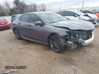 2018 Acura TLX w/A-SPEC Pkg with VIN 19UUB3F60JA003602, listed as a IAAI auction lot 41493147 with 92,060 mi miles. Bid and sale history available at carsss.com. Image 1.