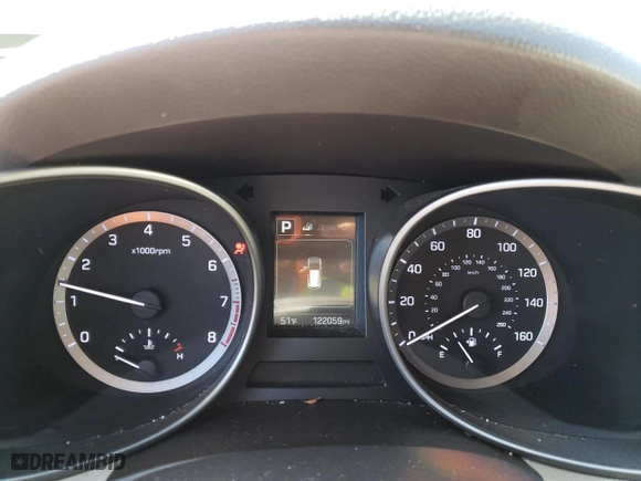 2017 Hyundai Santa Fe SE with VIN KM8SMDHF2HU237845, listed as a Copart auction lot 51257845 with 122,059 mi miles and Salvage Title. Bid and sale history available at carsss.com. Image 9.