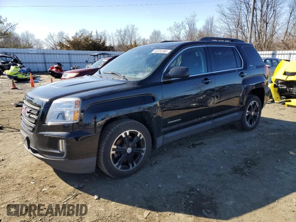 2017 GMC Terrain SLE with VIN 2GKFLTEKXH6266615, listed as a Copart auction lot 46334385 with 102,971 mi miles and Clean Title. Bid and sale history available at carsss.com. Image 1.