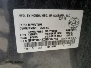 2016 Acura MDX z VIN 5FRYD4H2XGB502755, wystawiony jako Copart lot #56886315 z przebiegiem 276 753 mil mil oraz Czysty tytuł • Clean title. Historia ofert i sprzedaży dostępna na DreamBid. Obrazek 13.