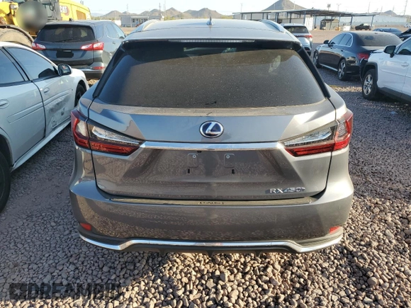 2021 Lexus RX 450h with VIN 2T2HGMDA5MC067791, listed as a Copart auction lot 52350105 with 39,617 mi miles and Salvage Title. Bid and sale history available at DreamBid. Image 6.