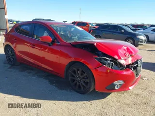 2015 Mazda 3 S Grand Touring with VIN JM1BM1M39F1254039, listed as a IAAI auction lot 41225054 with 87,597 mi miles and . Bid and sale history available at DreamBid. Image 1.