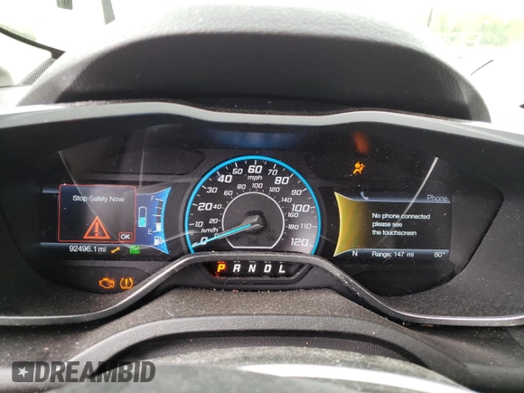 2017 Ford C-Max SE z VIN 1FADP5AU3HL104414, wystawiony jako Copart lot #55762505 z przebiegiem 92 496 mil mil oraz Szkoda całkowita • Salvage title. Historia ofert i sprzedaży dostępna na DreamBid. Obrazek 9.