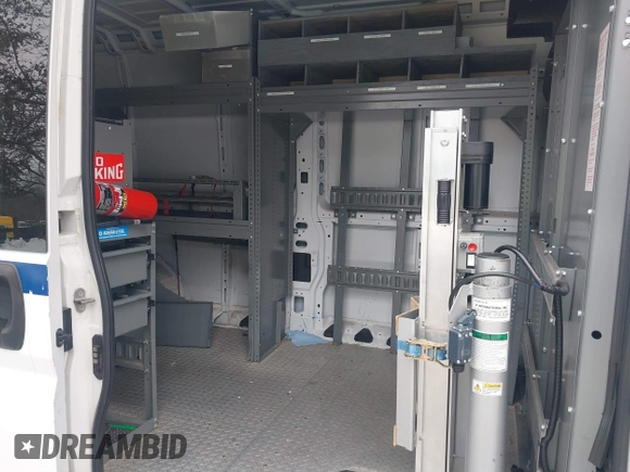 2018 Ram ProMaster Cargo with VIN 3C6URVHG7JE116351, listed as a IAAI auction lot 41564858 with 64,651 mi miles and . Bid and sale history available at DreamBid. Image 8.