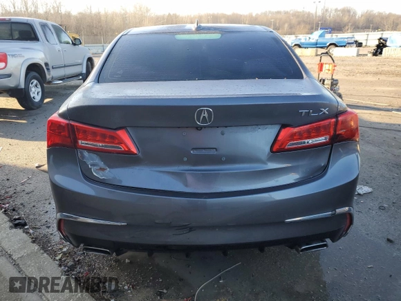 2018 Acura TLX with VIN 19UUB2F36JA007136, listed as a Copart auction lot 43829265 with 108,112 mi miles and Salvage title. Bid and sale history available at DreamBid. Image 6.