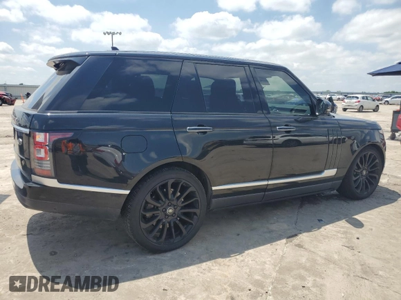 2015 Land Rover Range Rover Autobiography with VIN SALGV2TF2FA217086, listed as a Copart auction lot 55519365 with 129,197 mi miles and Salvage title. Bid and sale history available at DreamBid. Image 3.