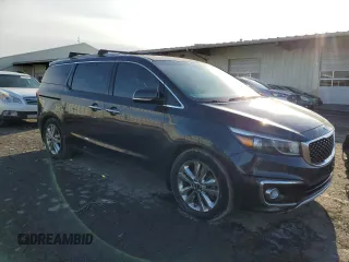 2015 Kia Sedona SX-L with VIN KNDME5C13F6037277, listed as a Copart auction lot 44452425 with 99,606 mi miles and Salvage Title. Bid and sale history available at DreamBid. Image 4.