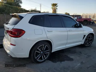2020 BMW X3 M Competition with VIN 5YMTS0C01LLT10073, listed as a Copart auction lot 42862805 with 0 mi miles and Salvage Title. Bid and sale history available at carsss.com. Image 3.