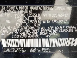 2015 Toyota RAV4 LE with VIN 2T3BFREV6FW366890, listed as a IAAI auction lot 41730097 with 45,920 mi miles. Bid and sale history available at carsss.com. Image 9.