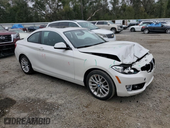 2015 BMW 2 Series 228i with VIN WBA1F5C55FV257705, listed as a Copart auction lot 43765845 with 79,905 mi miles and Salvage Title. Bid and sale history available at carsss.com. Image 4.