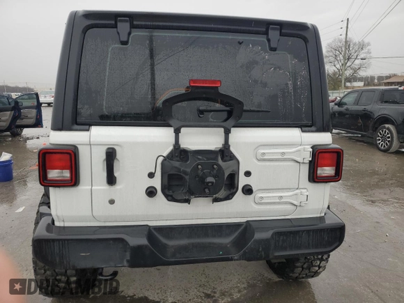 2020 Jeep Wrangler Unlimited Sport with VIN 1C4HJXDG4LW240492, listed as a Copart auction lot 43196635 with 56,602 mi miles and Clean title. Bid and sale history available at DreamBid. Image 6.