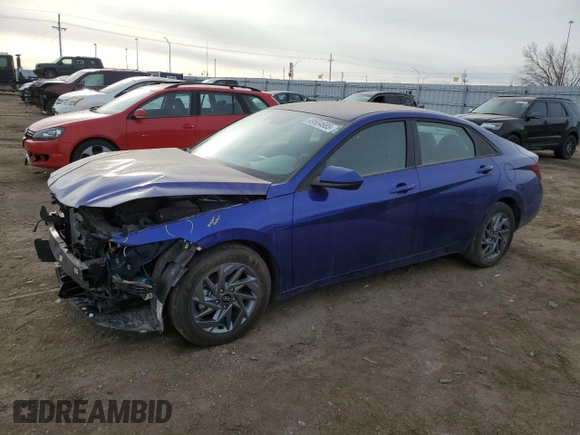 2024 Hyundai Elantra SEL with VIN KMHLM4DG0RU811458, listed as a Copart auction lot 49504685 with 16,163 mi miles and Salvage Title. Bid and sale history available at carsss.com. Image 1.