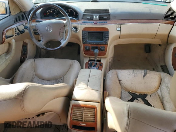 2005 Mercedes-Benz S 430 z VIN WDBNG70J55A439102, wystawiony jako Copart lot #78028324 z przebiegiem 273 967 mil mil oraz Czysty tytuł • Clean title. Historia ofert i sprzedaży dostępna na DreamBid. Obrazek 8.