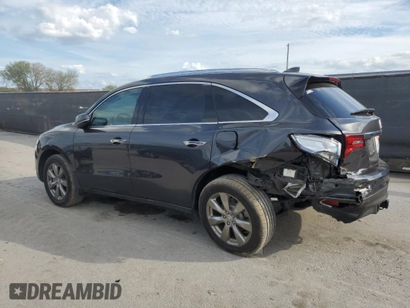 2014 Acura MDX Advance with VIN 5FRYD3H80EB012241, listed as a Copart auction lot 46045765 with 88,888 mi miles and Salvage title. Bid and sale history available at DreamBid. Image 2.