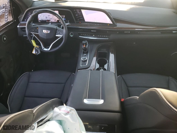 2024 Cadillac Escalade Premium Luxury with VIN 1GYS4BKL9RR232325, listed as a Copart auction lot 77145544 with 4,677 mi miles and Salvage Title. Bid and sale history available at carsss.com. Image 8.