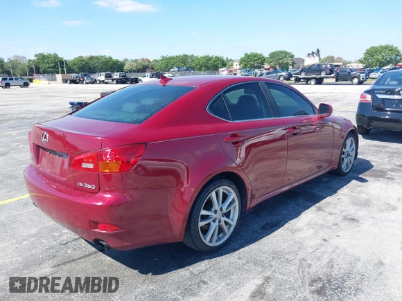 2007 Lexus IS 250 with VIN JTHBK262675042319, listed as a IAAI auction lot 42033877 with 237,283 mi miles and . Bid and sale history available at DreamBid. Image 4.