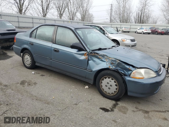 1997 Honda Civic DX with VIN JHMEJ6628VS031179, listed as a Copart auction lot 47281135 with 275,267 mi miles and Salvage Title. Bid and sale history available at DreamBid. Image 4.