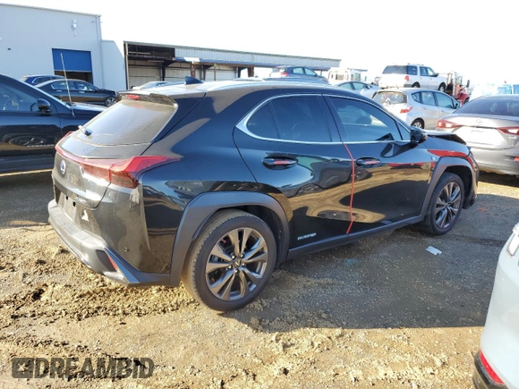2021 Lexus UX with VIN JTHE9JBH0M2036963, listed as a Copart auction lot 82687744 with 24,857 mi miles and Salvage Title. Bid and sale history available at carsss.com. Image 3.