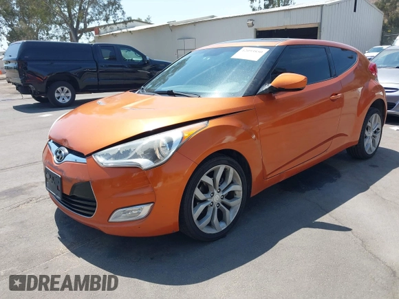 2012 Hyundai Veloster w/Gray Int with VIN KMHTC6ADXCU037879, listed as a IAAI auction lot 42093850 with 189,991 mi miles and . Bid and sale history available at DreamBid. Image 2.
