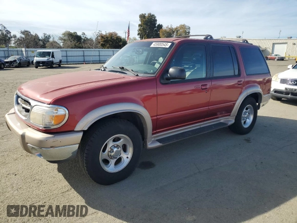 2000 Ford Explorer Eddie Bauer z VIN 1FMZU74E3YZB27368, wystawiony jako Copart lot #45900545 z przebiegiem 154 651 mil mil oraz Szkoda całkowita • Salvage title. Historia ofert i sprzedaży dostępna na DreamBid. Obrazek 1.