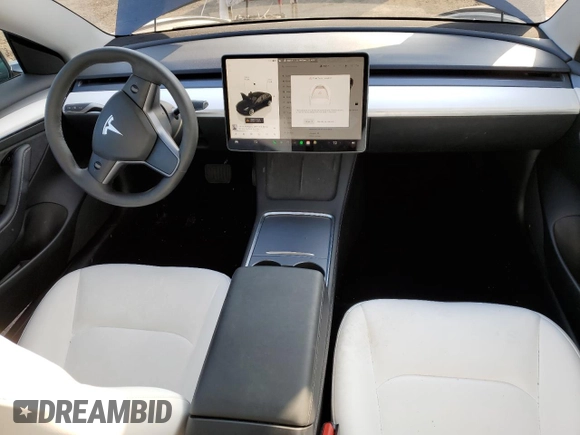 2023 Tesla Model 3 Long Range with VIN 5YJ3E1EBXPF660900, listed as a Copart auction lot 48923265 with 9,954 mi miles and Salvage Title. Bid and sale history available at DreamBid. Image 8.