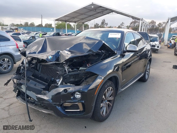2016 BMW X6 xDrive35i with VIN 5UXKU2C50G0N83968, listed as a IAAI auction lot 41958971 with 70,738 mi miles. Bid and sale history available at carsss.com. Image 2.