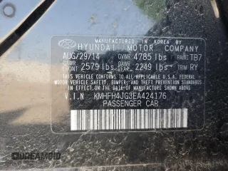 2014 Hyundai Azera Limited z VIN KMHFH4JG3EA424176, wystawiony jako Copart lot #55837825 z przebiegiem 133 781 mil mil oraz Szkoda całkowita • Salvage title. Historia ofert i sprzedaży dostępna na DreamBid. Obrazek 12.