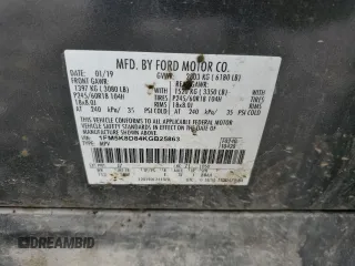 2019 Ford Explorer XLT с VIN 1FM5K8D84KGB25863, выставлен на аукционе Copart как лот 66281484 с пробегом Не указан миль и Списание • Salvage title. История ставок и продаж доступна на DreamBid. Изображение 13.