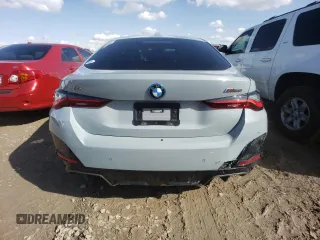2023 BMW i4 M50 with VIN WBY33AW05PFR07737, listed as a Copart auction lot 44055154 with 9,252 mi miles and Salvage Title. Bid and sale history available at carsss.com. Image 6.