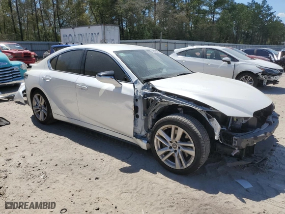 2021 Lexus IS with VIN JTHAA1D21M5114728, listed as a Copart auction lot 50702935 with 9,696 mi miles and Salvage Title. Bid and sale history available at carsss.com. Image 4.